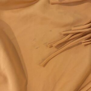 Forever 21 Mustard Fringe One Piece Swimsuit Backless